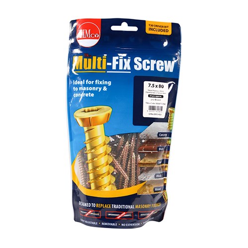 Multifix Concrete Screws 7.5x80mm Concrete Bolts And Screws