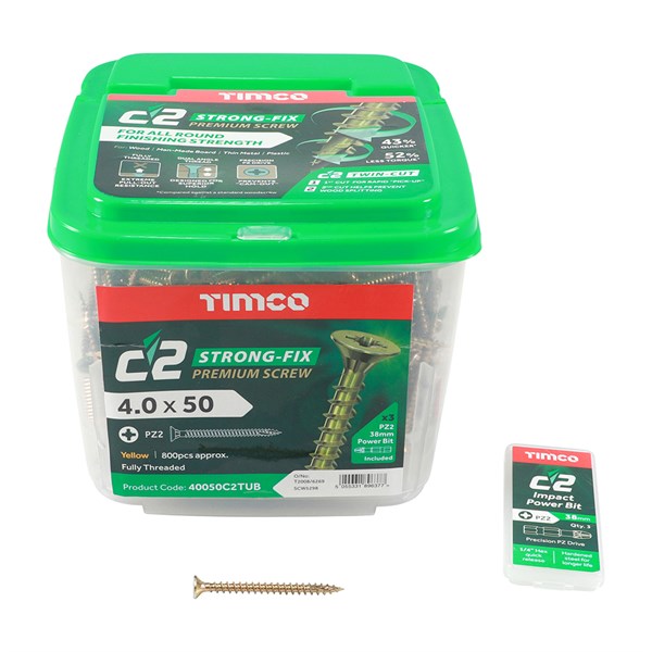 Timco C2 Premium Strong Fix Screws Woodscrews