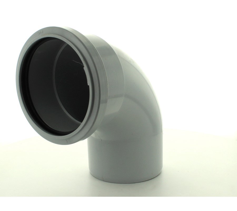Marley Grey Soil 110mm 87.5 Degree Bend Soil Pipe and Fittings