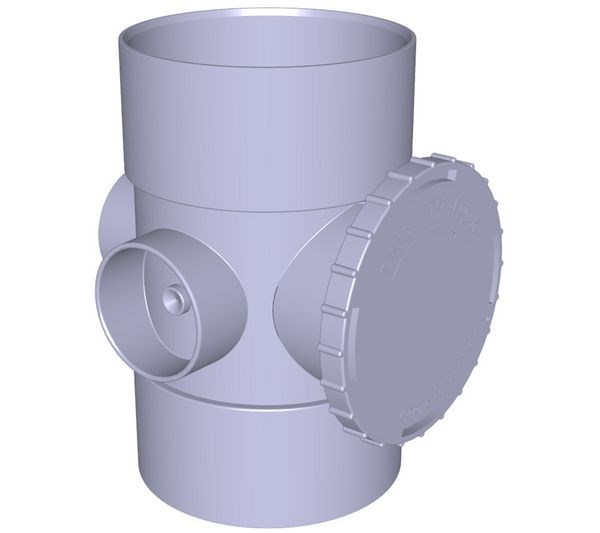Marley Grey Soil 110mm 3 Boss Access Soil Pipe and Fittings
