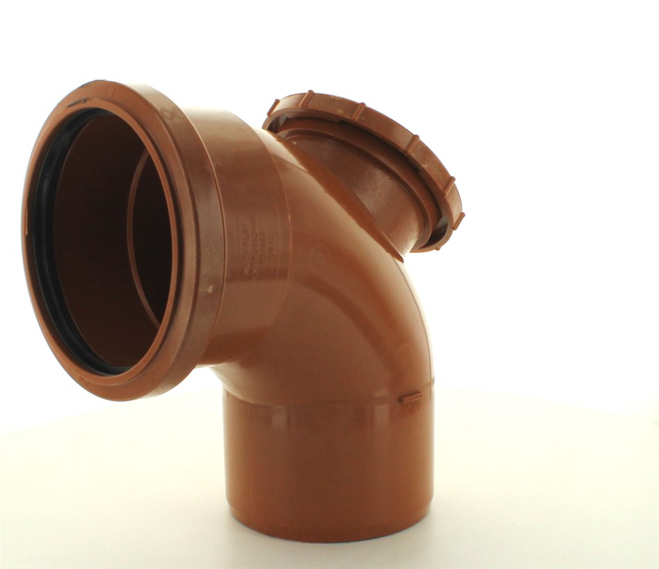 Marley 110mm Underground Rear Access Bend Underground Pipe Fittings